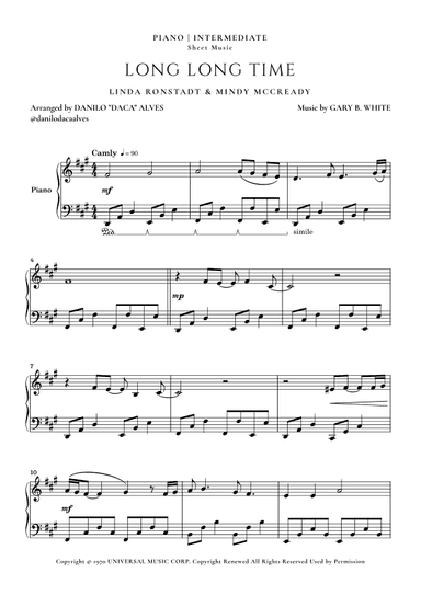 Long Long Time (arr. Danilo "Daca" Alves)