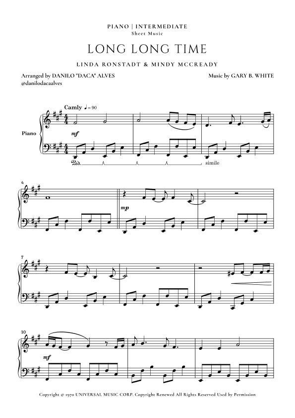 Long Long Time (arr. Danilo "Daca" Alves)