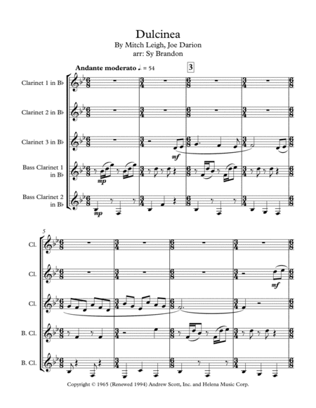 Dulcinea (arr. Sy Brandon)