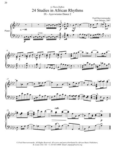 Twenty-Four Studies in African Rhythms, No. 9