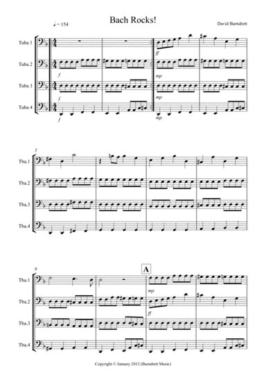Bach Rocks! for Tuba Quartet (arr. David Burndrett)