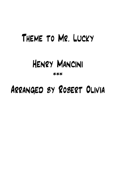 Mr. Lucky (arr. Robert C. Olivia)
