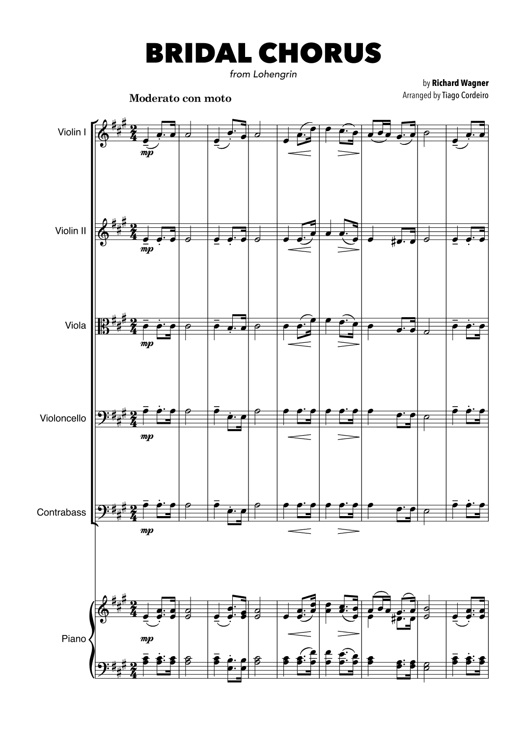 Bridal Chorus (arr. Tiago Cordeiro)