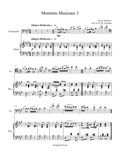 Moments Musicaux 3 (arr. Nick Lacanski)