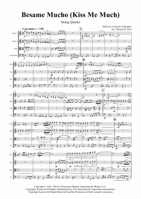 Besame Mucho (Kiss Me Much) (arr. Thomas H. Graf)