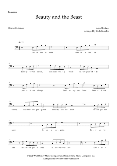 Beauty And The Beast (arr. Cadu Barcelos)