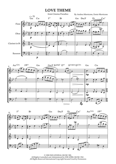 Love Theme (tema D'amore) (arr. Karen Gueiros)