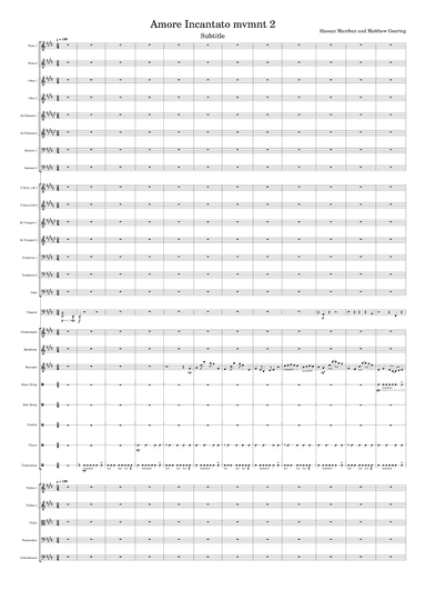 Amore Incantato - Movement 2: Tradimento - Score Only