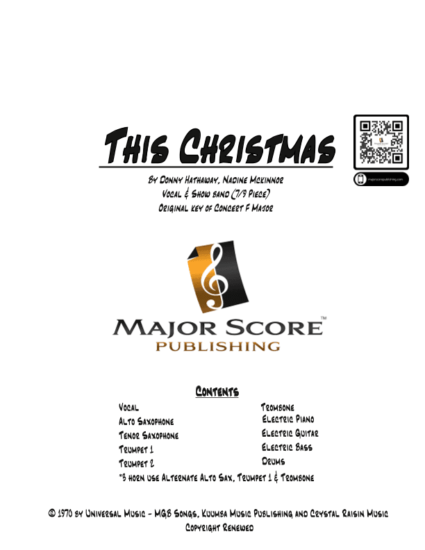This Christmas (arr. MAJOR SCORE PUBLISHING TM.)