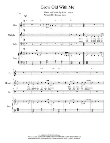 Grow Old With Me (arr. Connie Boss)