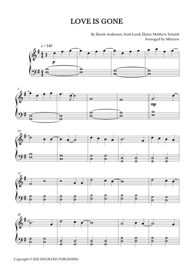 Love Is Gone (arr. Milanov)