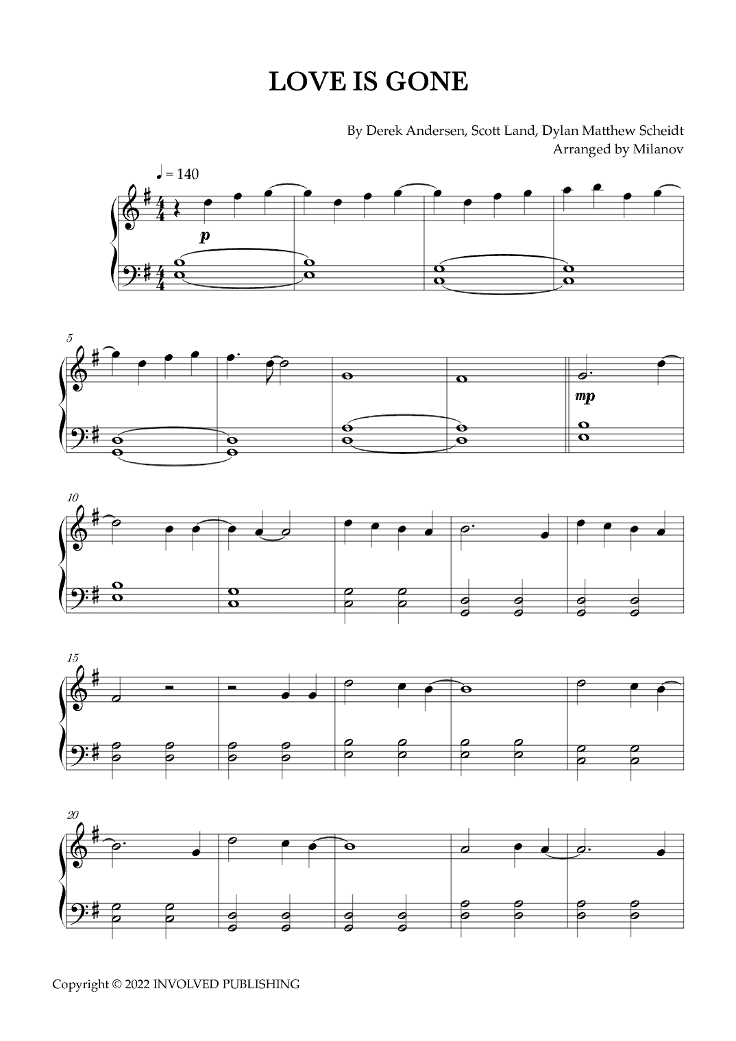 Love Is Gone (arr. Milanov)