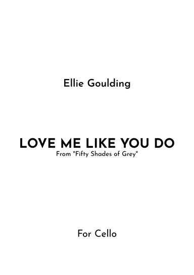 Love Me Like You Do (arr. Jireh J.)