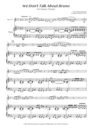 We Don't Talk About Bruno (arr. Robert Newth)