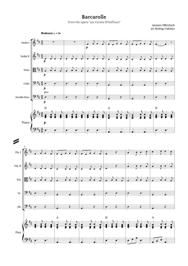 Barcarolle - Belle Nuit, O Nuit D'Amour (arr. Rodrigo Faleiros)