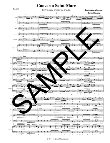 Concerto St. Marc for Tuba, Winds, and Continuo (arr. Dorm 40 Music)
