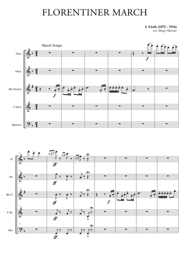 Florentiner March for Woodwind Quintet (arr. Diego Marani)