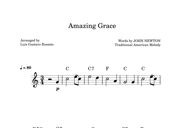 Amazing Grace (arr. Luís Gustavo Rossato)