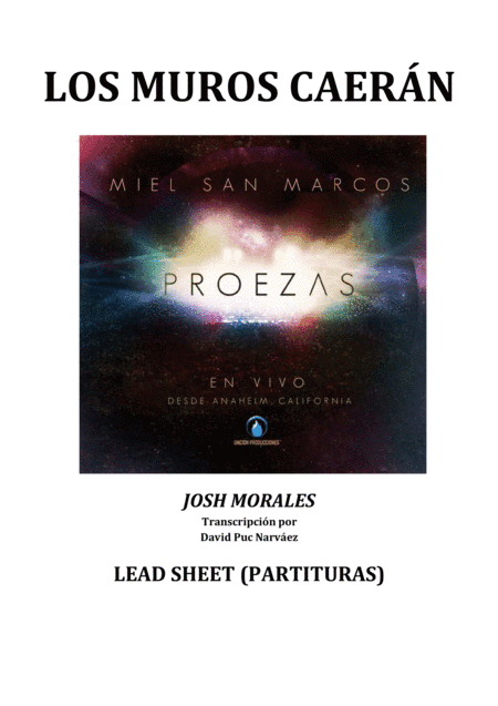 Miel San Marcos - LOS MUROS CAERÁN (Partitura) Álbum Proezas (arr. Transcription by David Puc Narváez)