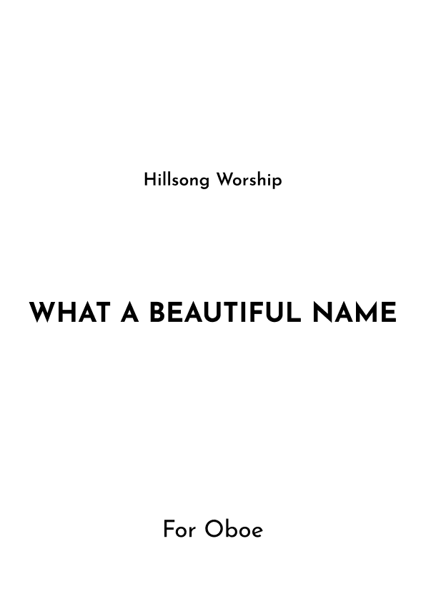 What A Beautiful Name (arr. Jireh J.)