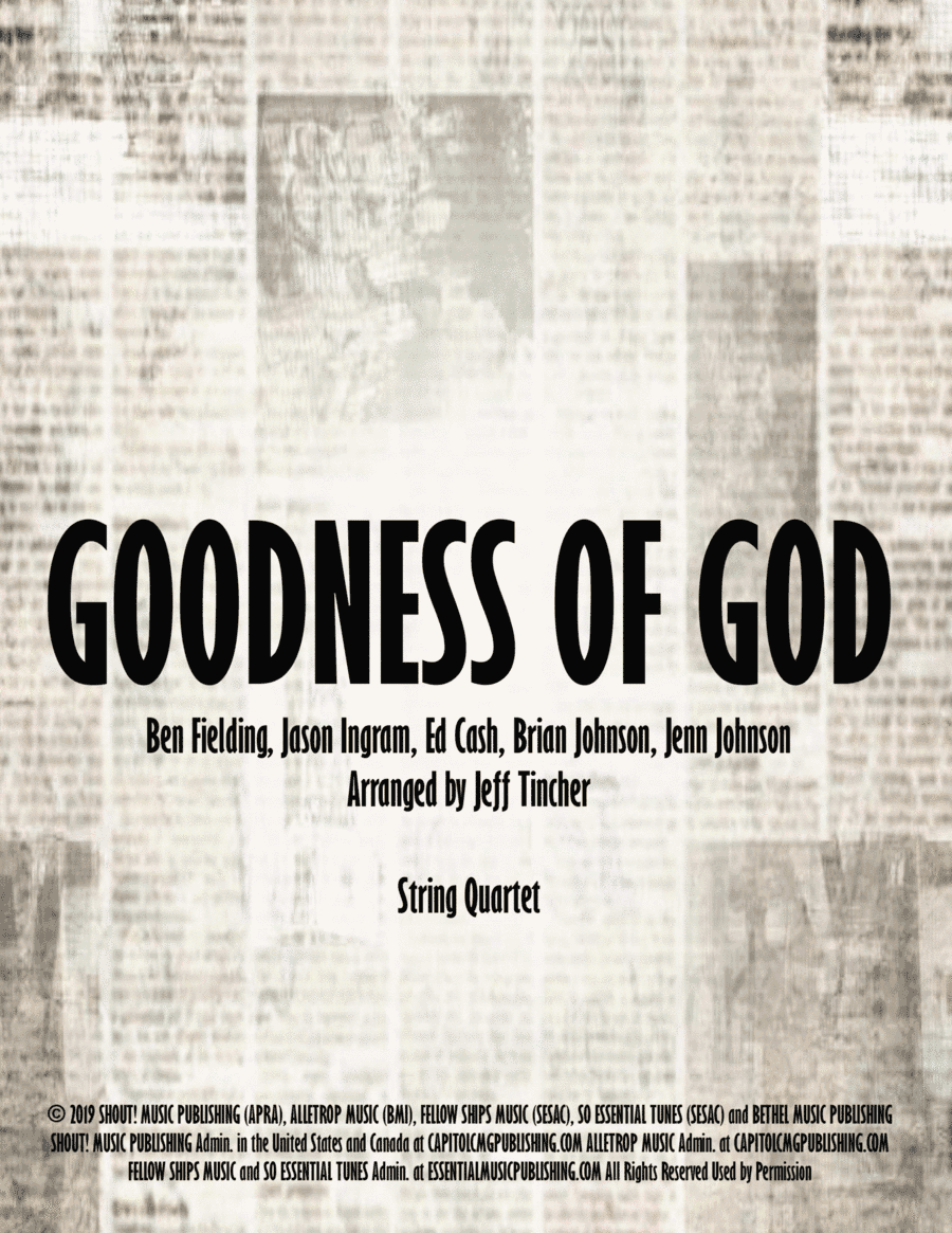 Goodness Of God (arr. Jeff Tincher)