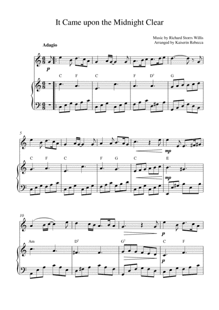 It Came upon the Midnight Clear (arr. Kaiserin Rebecca)