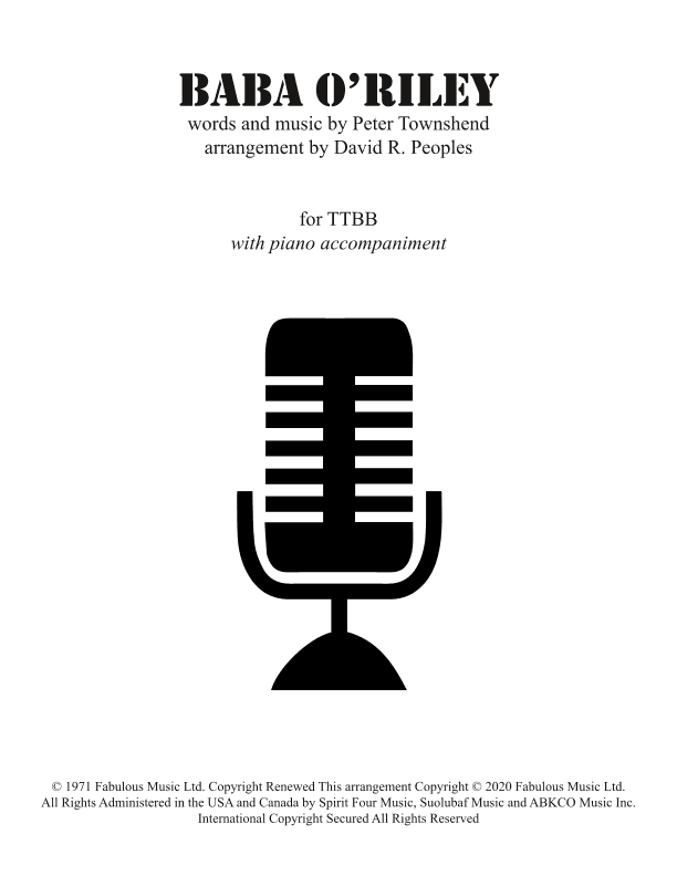 Baba O'riley (arr. David R. Peoples)