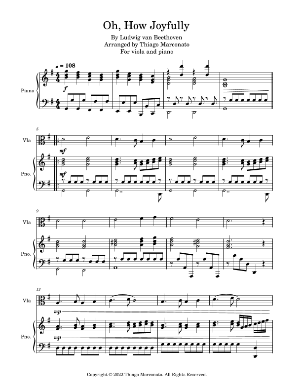 Oh, How Joyfully (arr. Thiago Marconato)