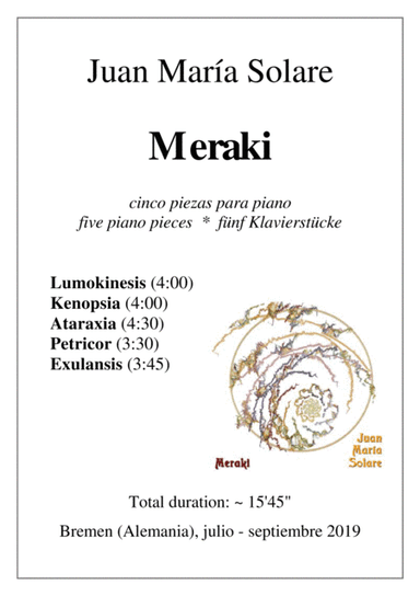Meraki [5 piano pieces]