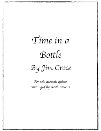 Time In A Bottle (arr. Keith Stevens)