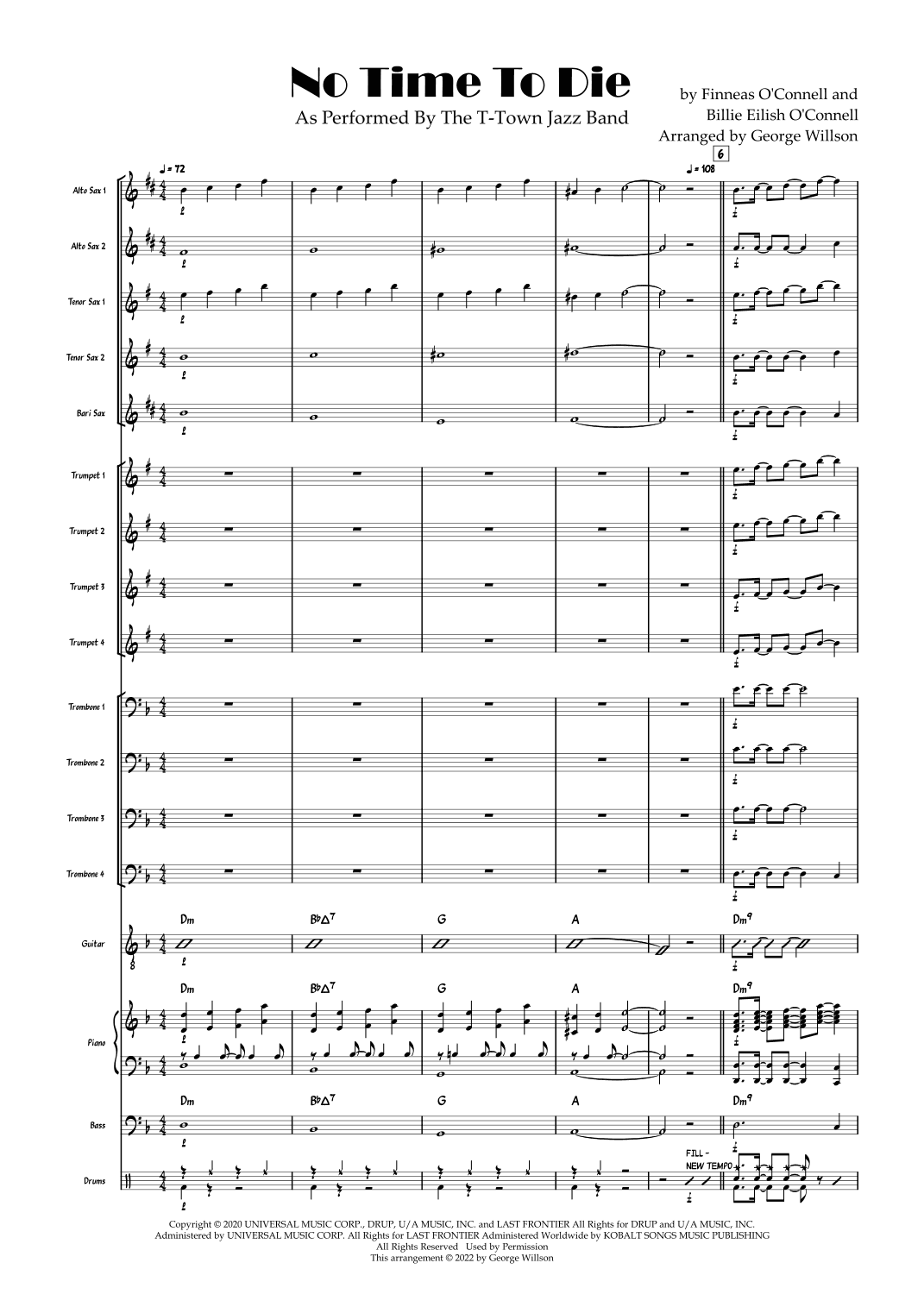 No Time To Die (arr. George Willson)