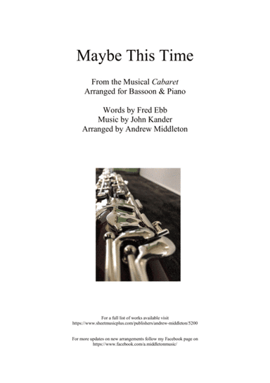 Maybe This Time (arr. Andrew Middleton)