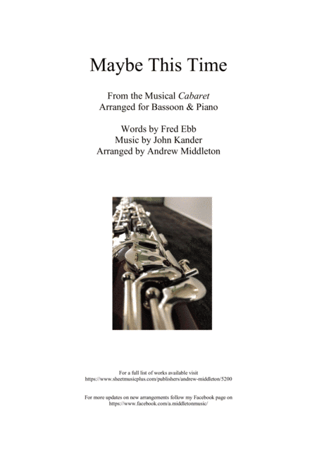 Maybe This Time (arr. Andrew Middleton)