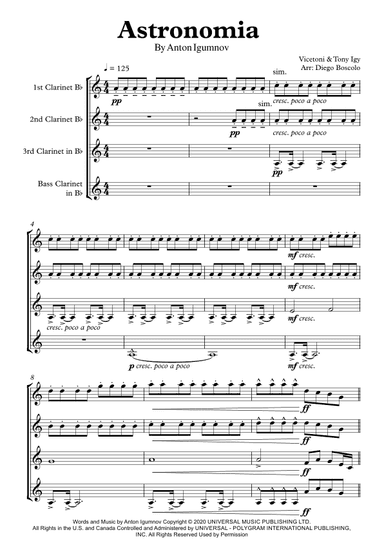 Astronomia (arr. Diego Boscolo)