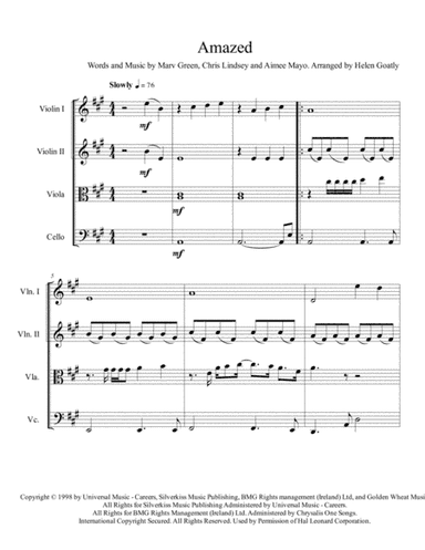 Amazed (arr. Helen Goatly)