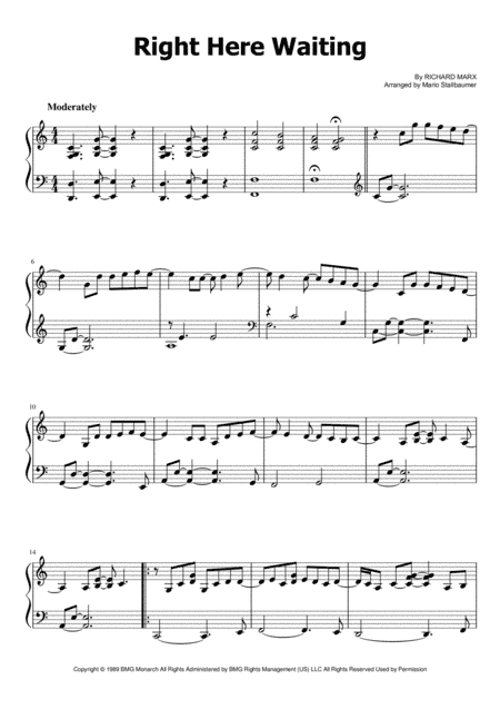 Right Here Waiting (arr. Mario Stallbaumer)