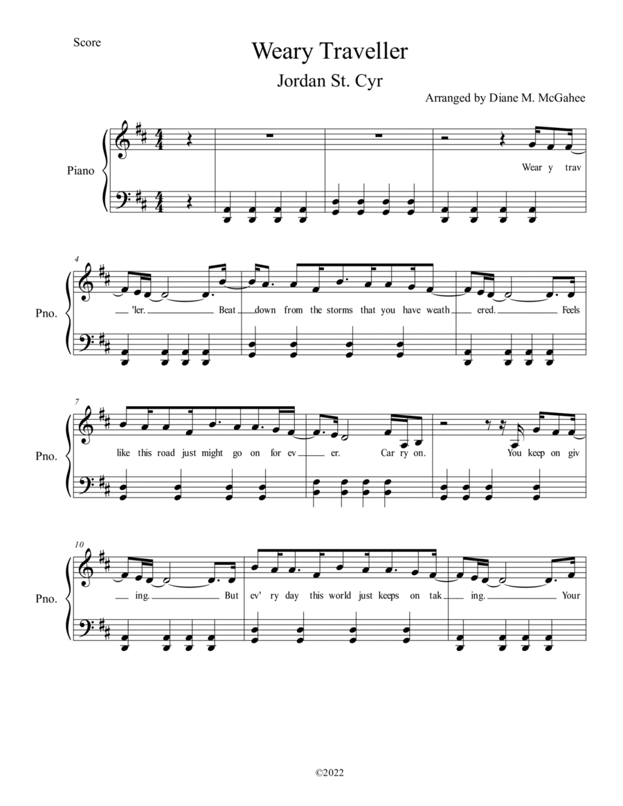Weary Traveler (arr. Diane M. McGahee)