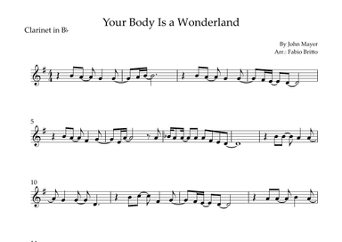 Your Body Is A Wonderland (arr. Fabio Britto)