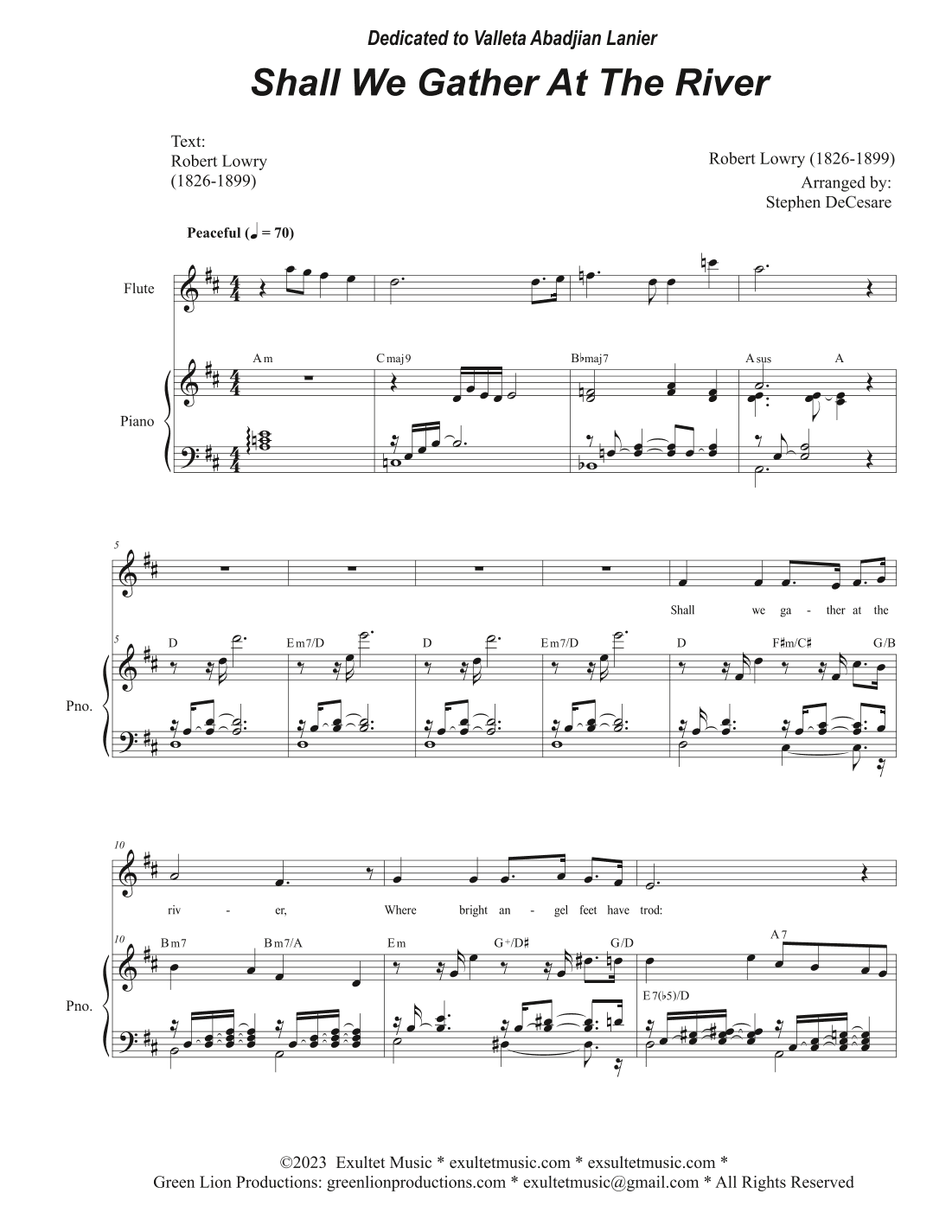 Shall We Gather At The River (Unison choir) (arr. Stephen DeCesare)