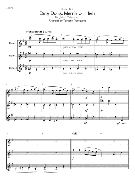 Ding Dong, Merrily on High (arr. Tsuyoshi Yoroiguma)