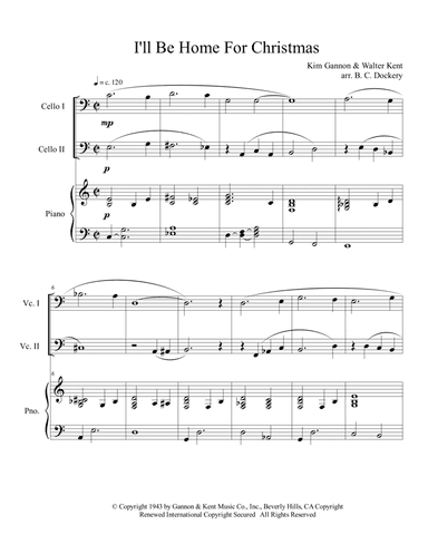 I'll Be Home For Christmas (arr. B. C. Dockery)