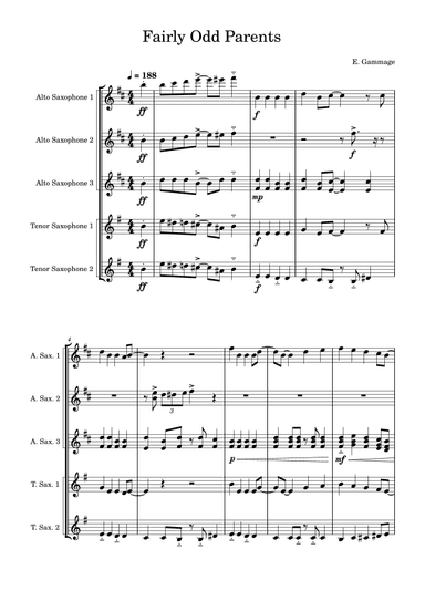 The Fairly Odd Parents Theme (arr. Ethan Gammage)