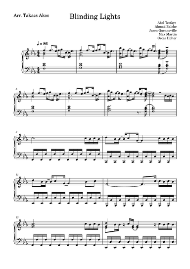 Blinding Lights (arr. Takacs Akos)