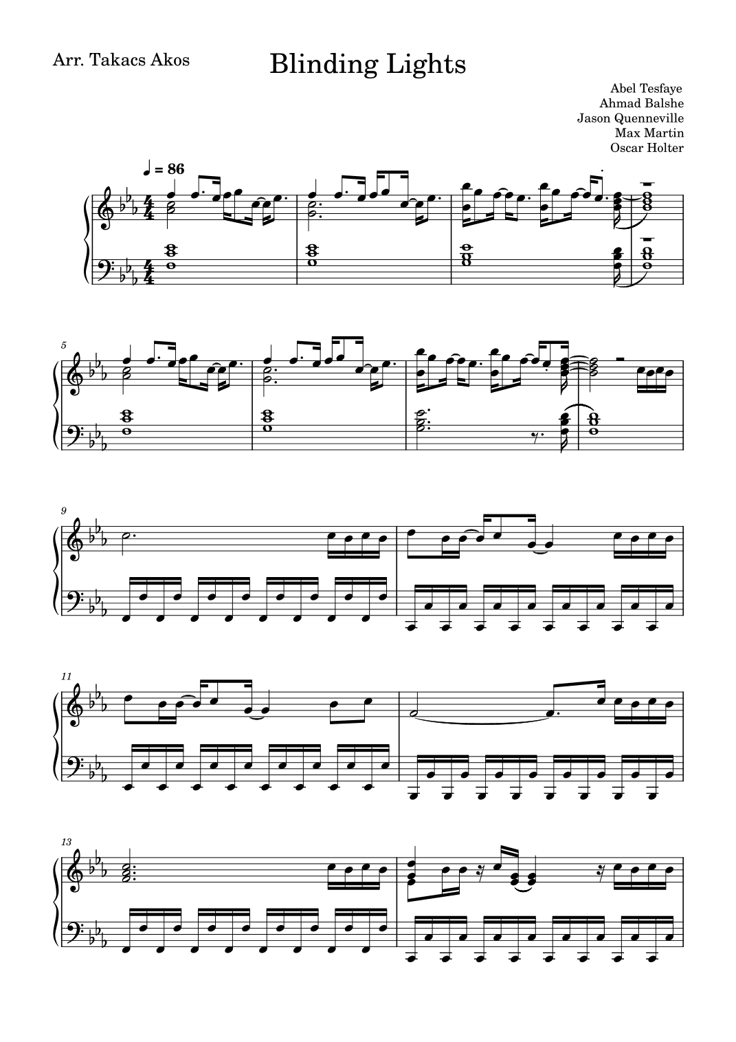 Blinding Lights (arr. Takacs Akos)