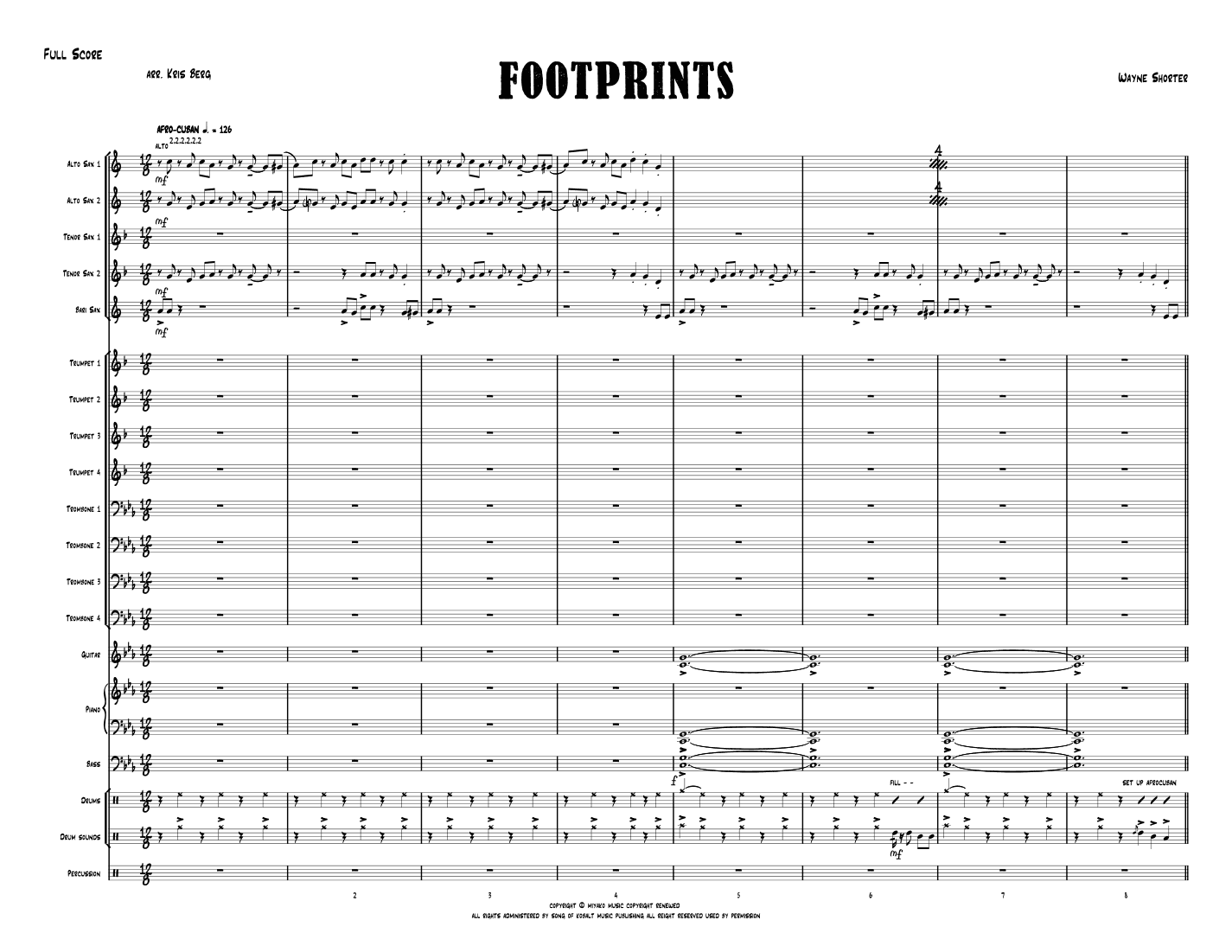 Footprints (arr. Kris Berg)