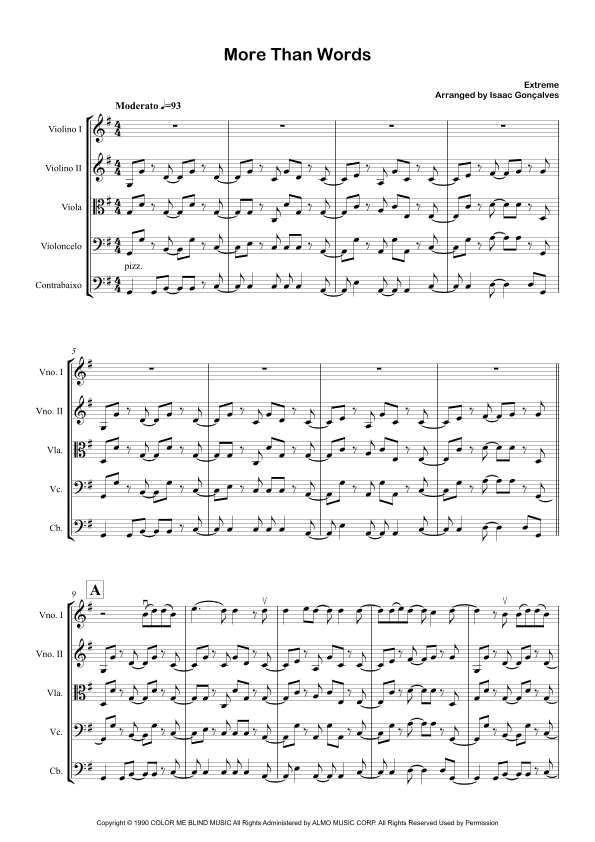 More Than Words (arr. Isaac Gonçalves)