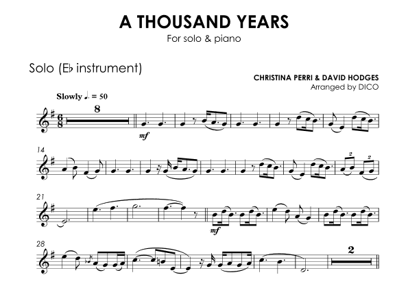 A Thousand Years (part 2) (arr. Dico)