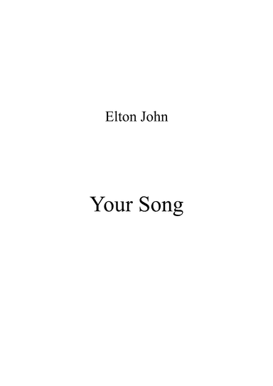 Your Song (arr. MProducer)