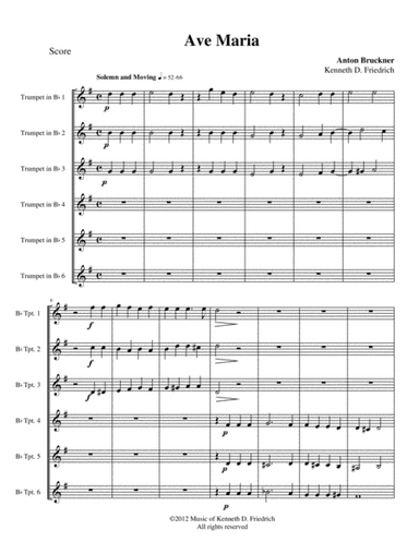Bruckner - Ave Maria (arr. Kenneth D. Friedrich)