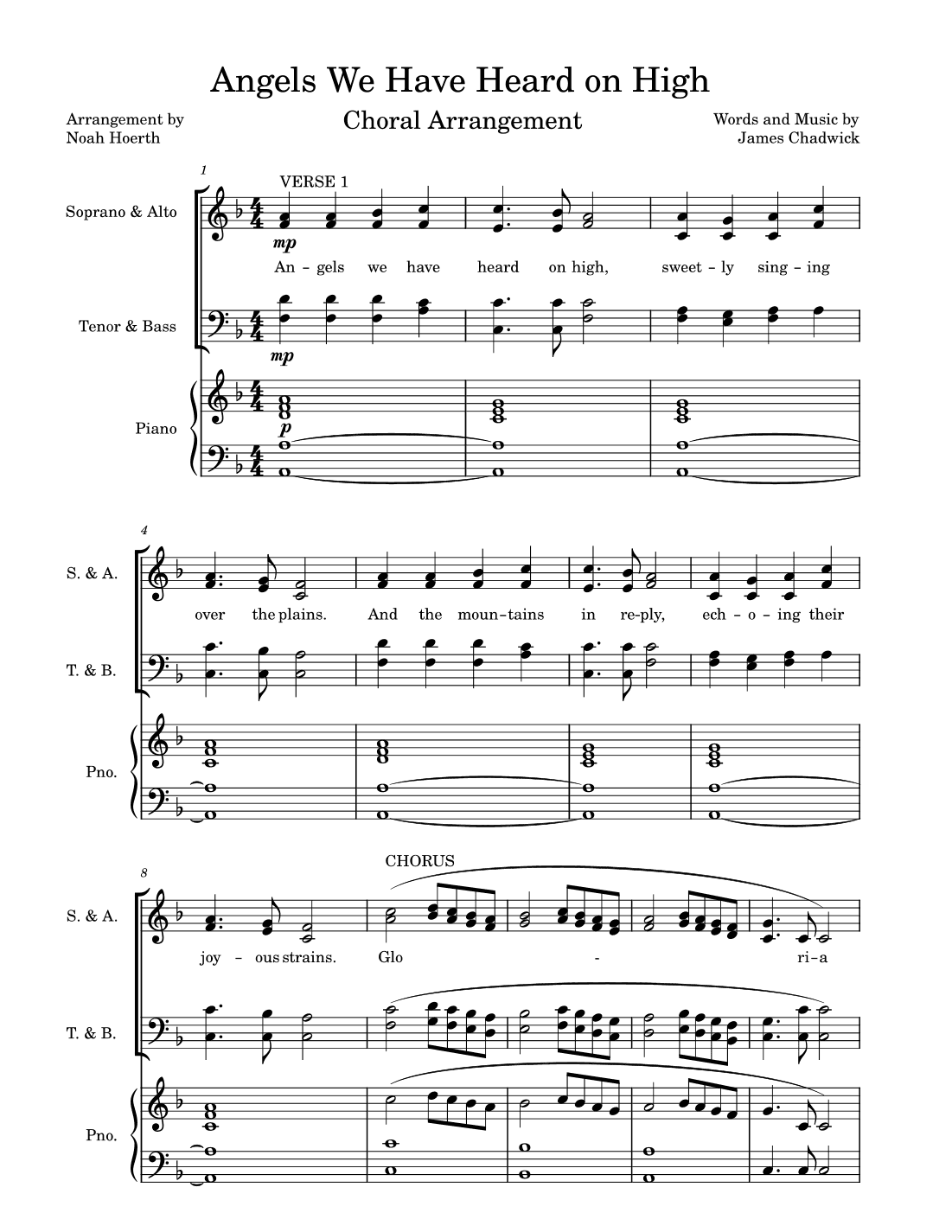 Angels We Have Heard on High (arr. Noah Hoerth)